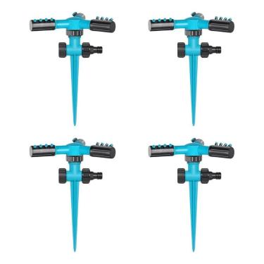 Imagem de Kit 4 Irrigador Aspersor 360 Jatos Grama Jardins Horta