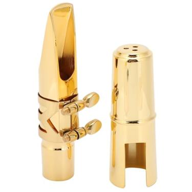 Imagem de Acouto Bocalista Saxofone de Barítono de Latão de Com Almofadas - Acessório de Instrumentos Musicais Premium para Jogadores (6c)