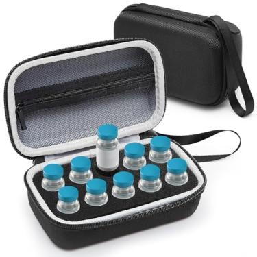 Imagem de Teenyyou Bolsa protetora de armazenamento com 10 compartimentos para geladeira e peptídeo de insulina, serve para frascos padrão de 10 ml, kits de viagem para refrigerador de insulina organizador de