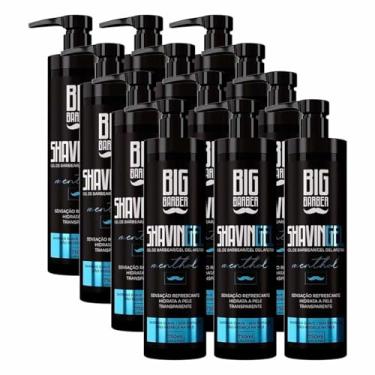 Imagem de Kit 12x Shaving Gel De Barbear Menthol 750ml Big Barber