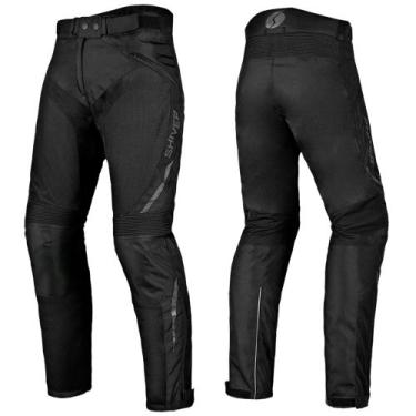 Imagem de Calça Air Tech Preto Shiver Impermeável Com Proteção Feminina Motocicl