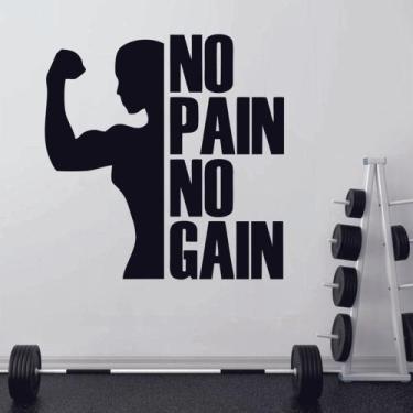 Imagem de Adesivo de Parede Decorativo Academia No Pain No Gain C2251 - V3 Shop