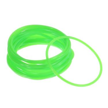 Imagem de Pulseiras de silicone gelatinosas, pacote com 60 pulseiras de borracha arco-íris que brilham, néon dos anos 80, para lembrancinhas de festa, adultos, adolescentes, jogos de times esportivos, verde