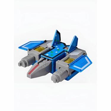 Imagem de Robô Transformável em Números, Brinquedo Educativo de ABS, Azul e Cinza, 10cm x 9cm, para Crianças Acima de 3 Anos, Estimula Coordenação Motora