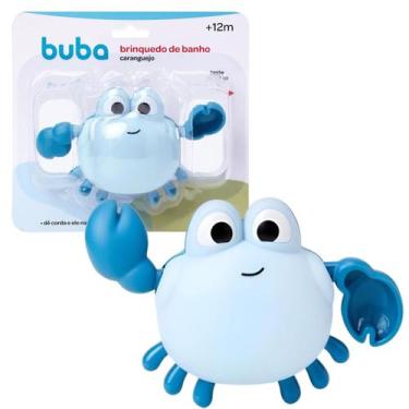 Imagem de Brinquedo Infantil de Banho Caranguejo de Corda Azul 12+m - Buba