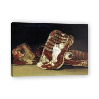 Imagem de LKXGRRSFG Ribs And HeadFrancisco De Goya Impressão em tela romântica espanhola - Obra-prima do influente pintor romântico 39,98 x 55,88 cm sem moldura
