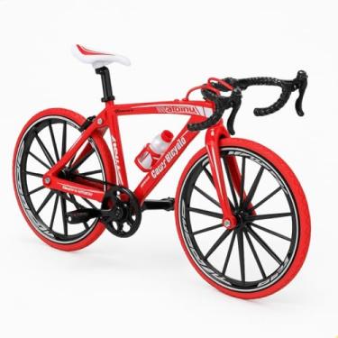 Imagem de Bicicleta Speed Miniatura 20cm Colecionável Metal com Pneus de Borracha (VERMELHO)