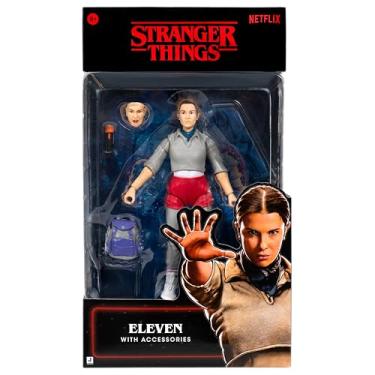Imagem de Boneco de colecionador Stranger Things Onze Upside Down – Boneco altamente detalhado de 15 cm com roupas macias e acessórios exclusivos