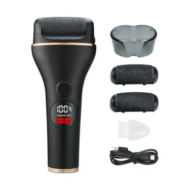 Imagem de Aparelho Elétrico para Remoção de Calos e Queratina Pés Exfoliação da Pele - Polimento Alta Rotação Cabeças Grossas Fina Design Borda Arredondada Baixo Ruído Grip Ergonômico Uso Sem Fio Bateria Grande