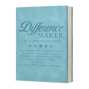 Imagem de KSFFWQIN Caderno de presente Difference Maker, diário de agradecimento, presentes para colegas de trabalho, chefe, mentor, professor, diário de redação de definição de criador de diferenças