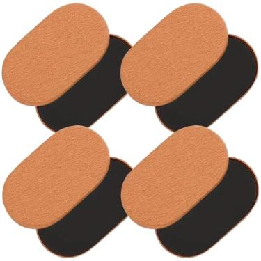 Imagem de Deslizadores de móveis 8 peças, feltro oval de 24 cm x 14,6 cm, para móveis pesados, almofadas de piso fáceis de mover, protegem superfícies, material de feltro e EVA