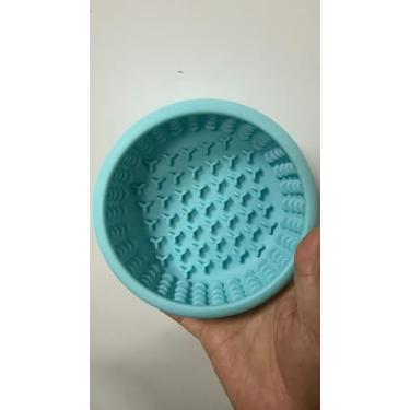 Imagem de Bikabpet Tigela para lamber cães, tigelas de alimentação lenta de silicone para cães e gatos – Comida úmida, ventosas, design antiderrapante (azul, grande)