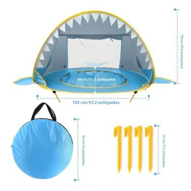 Imagem de Barracas de Praia Pop Up para Bebês com Proteção UV - Piscina Portátil