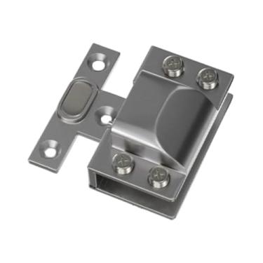 Imagem de FLCPJGV Trinco de piso, trava de portão, batente de porta, fechadura de porta de vidro, fechadura de porta de vidro sem moldura para shoppings, banheiros,