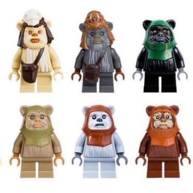 Imagem de Kit 6 Bonecos Blocos De Montar Coleção Ewoks Star Wars