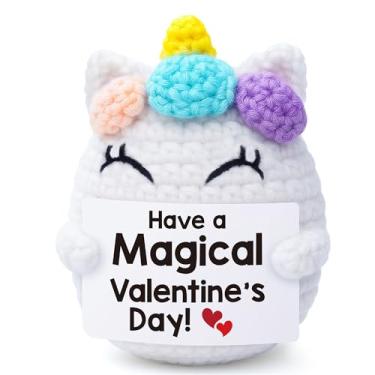 Imagem de Presentes femininos de dia dos namorados para namorada, presentes românticos fofos para esposa, aniversário, aniversário mágico, dia dos namorados, crochê, unicórnio, presente para crianças, menina