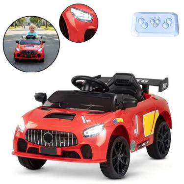 Imagem de Mini Carro Elétrico Infantil Esportivo 12V Vermelho Com Controle Remot