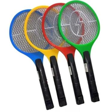 Imagem de Raquete Elétrica Mata Insetos Recarregável Mosca Pernilongos - New, El