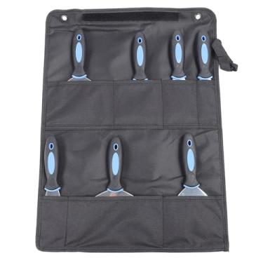 Imagem de Hyuduo Conjunto de Raspador de Massa de Aço Inoxidável de 7 Peças, Ferramentas de Espátula de Drywall Com Saco de Armazenamento para Reparo de Parede e Aplicação de Gesso, Kit de Raspador de Vários