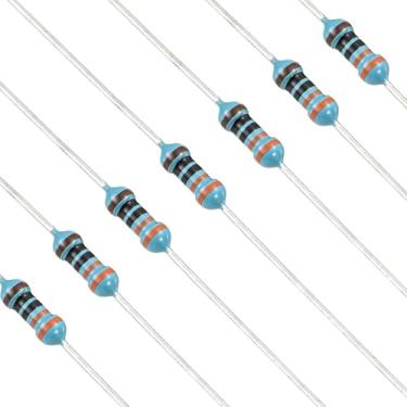 Imagem de YOKIVE 100 peças de resistores de 330 Ohm, resistor fixo de filme metálico de 1/4W (0,25 W), resistores de tolerância +/-1%, certificado ROHS
