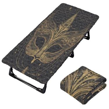 Imagem de Burbuja Lençol de berço de máscara retrô de carnaval para crianças, lençol de cochilo acolchoado portátil com faixa elástica para meninas e meninos, lavável na máquina, 63,5 x 127 cm