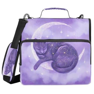 Imagem de Pasta de arquivo de armazenamento de documentos com 3 anéis com alça de ombro, 500 folhas, organizador de papel, organizador de documentos, pasta de arquivos para escola, escritório