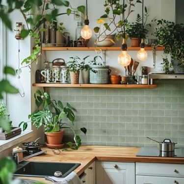 Imagem de Liwo Adesivo de azulejo de parede quadrado de vinil, adesivos de azulejo à prova d'água para casa de banho autoadesivo adesivo de PVC para piso de PVC - 19,8 cm x 20 cm