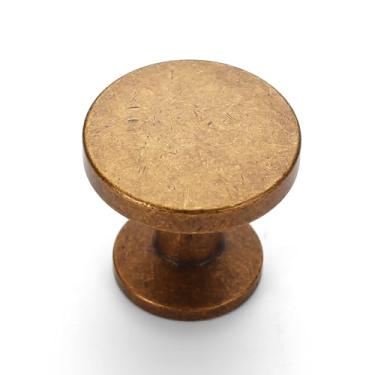 Imagem de Asidrama Pacote com 30 maçanetas de armário de cozinha em latão antigo, maçanetas de cômoda, puxadores de gaveta retrô vintage, puxadores de zinco para gavetas de cômoda