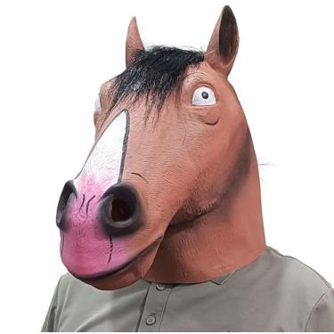 Imagem de BEESUM 2026 Latex Horse Men Full Head Mask Gentleman Horse Head Costume for Halloween Party