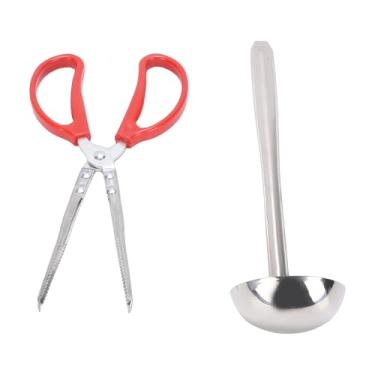 Imagem de FTVOGUE Pinças para Lareira Em Ferro Fundido, Conjunto de Colher de Pelota Com Revestimento à Prova de Calor para Fogueiras de Mesa, Lareiras, Churrasqueiras e Acampamento
