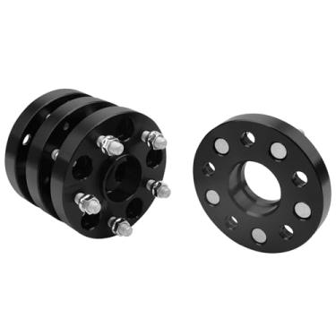 Imagem de IRONTEK Espaçadores de roda de 5 x 120 mm compatíveis com Tesla Model S/X; para Honda Civic Type R, Odyssey, Passport, Pilot; para Acura RL, RLX, TL, TLX, passo de rosca forjado de 2,5 cm M14x1,5 furo