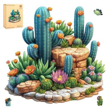 Imagem de Quebra-cabeça delobil Succulent Cactus 200 peças 28x27 cm