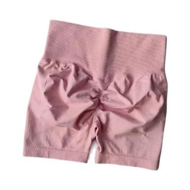 Imagem de Shorts De Yoga Femininos De Cintura Alta Sem Costura Com Compressão Pa