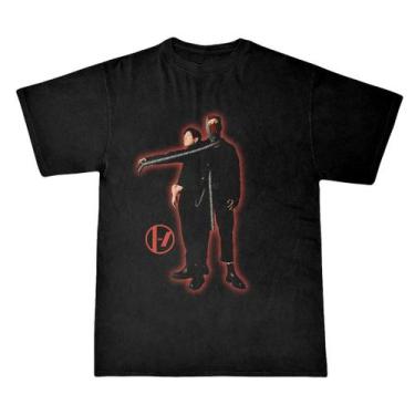 Imagem de Camiseta Casual Vintage Unissex Oversized Twenty One Pilots Manga Curt