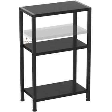 Imagem de Heybly Mesa lateral estreita, mesa de canto perfeita para espaços pequenos, preta, HET006BK1