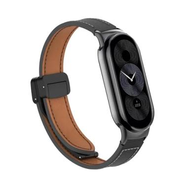 Imagem de AEHON Pulseira de couro para Xiaomi Mi Band 9 de substituição com fivela magnética para xiaomi miband 8 mi band Correa, For Miband 8, Ágata