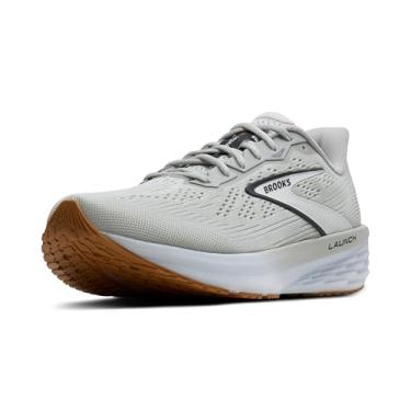 Imagem de Brooks Tênis de corrida masculino Launch 12 Neutral, Oyster/Branco/Phantom, 46