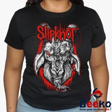 Imagem de Baby Look Slipknot 100% Algodão - Rock - Geeko, Preto, P