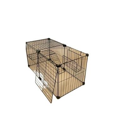 Imagem de Cercado para Porquinho-da-Índia com Toca, Manta Soft e Rampa, Cercadinho para Roedores com Bandeja Impermeável(Só a Estrutura Aramada)