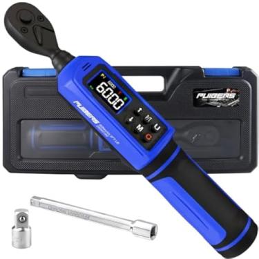 Imagem de PUIBERS Chave de torque digital 1/10.2 cm, chave de torque de 0,45-30 Nm, ± 2% de precisão, com cabeça do conversor 1/4-3/8 e haste de extensão, para carros, motocicletas, bicicletas