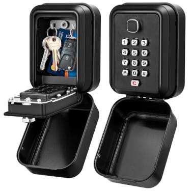Imagem de HUANLANG Caixa de bloqueio para chaves com código, caixas de chave à prova d'água, suporte de parede com teclado de 12 dígitos, caixa para chaves de casa, corretores de imóveis, chaves sobressalentes