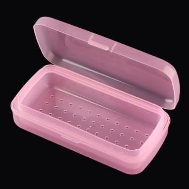 Imagem de Caixa de esterilização de ferramentas de unha bandeja de esterilização de plástico para acessórios de arte de unhas, caixa de imersão de recipiente desinfetante com coador, pedicure, equipamento de