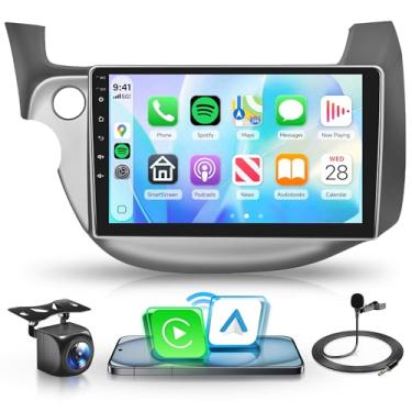 Imagem de [4G + 64G] Rádio estéreo para carro Android para Honda Fit 2008 2009 2010 2011 2012 2013 com chip Qual-comm Snapdragon, Carplay Android Auto, rádio IPS touchscreen de 10,1 polegadas para Honda, câmera