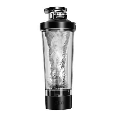 Imagem de SUROQUE Coqueteleira elétrica de proteína, copo de mistura de 680 g para shakes de proteína e pós, mistura potente de vórtice, tampas de copo com suportes de celular, portátil para academia e viagens