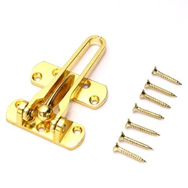 Imagem de Porta de hotel em casa fechadura de liga de zinco guarda de segurança fivela cadeado trava porta (cor: preto)