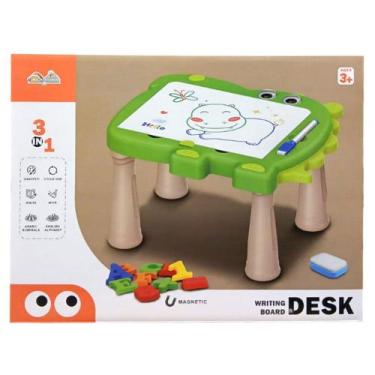 Imagem de Lousa Mágica Magnética Mesinha De Atividades Infantil 3 em 1 Domni