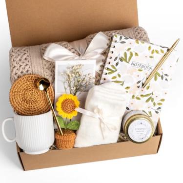 Imagem de Cestas de presente para mulheres, presentes de aniversário para mulheres, cestas de presentes de autocuidado, pacote de cuidados, agradecimento, melhore, simpatia, presentes de amizade inspiradores