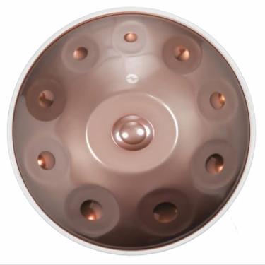 Imagem de Instrumento de tambor de aço Handpan 440Hz 10 notas em D menor 55,88 cm feito à mão, instrumento de percussão