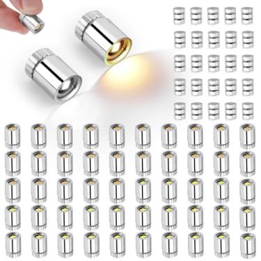 Imagem de 50 Mini Luzes LED com 25 Pilhas, Luzes Elétricas em Miniatura Alimentadas Por Bateria com Invólucro de Plástico para Lanternas de Papel Acessórios Casa Bonecas (Branco Quente, Branco Frio)