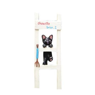 Imagem de Escultura, decoração de jardim, gato preto, escada de escalada - yiwei